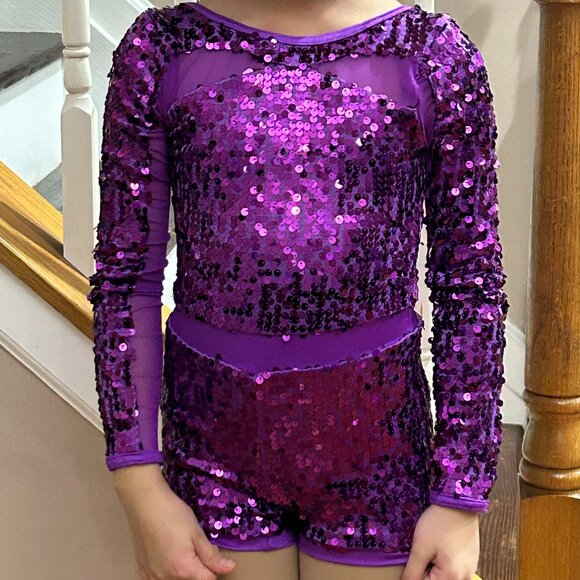 Purple Sequined Dance Outfit - SC - Picture 1 of 3